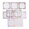 20 Pcs Square PVC Retro Scrapbooking Supplies Collage Card DIY Journal Floral Transparent Paper Picture Frame