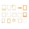 15 Pcs Orange Paper Picture Frame Stickers Phote Album Border Sticker for Journal Diary Planner Scrapbooking Supplies