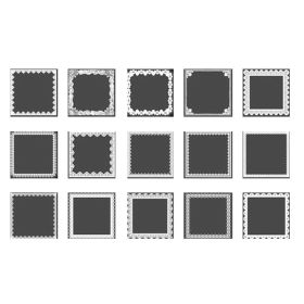 60 Pcs PET Transparent Picture Frame Sticker White Lace Square Scrapbooking Supplies Sticker DIY Journal Collage Card