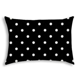 DINER DOT Black IndoorOutdoor Pillow - Sewn Closure