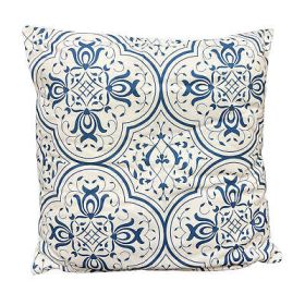 17 x Inch Decorative Square Cotton Accent Throw Pillow with Classic Damask