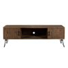 Clive 60 Inch Reclaimed Wood Rectangle Farmhouse TV Stand Media Console, 2