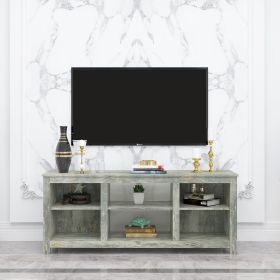 Living room TV stand furniture with 4 storage compartments and 1 shelf cabinet