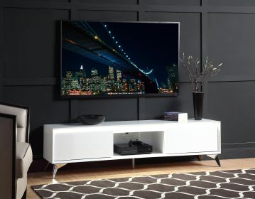 Raceloma TV stand , LED, White Chrome Finish 91995