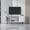 TV Stand Use in Living Room Furniture with 1 storage and 2 shelves Cabinet