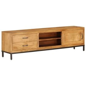 TV Cabinet Solid Mango Wood 55.1"x11.8"x15.7"