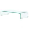 TV Stand / Monitor Riser Glass Clear 23.6"x9.8"x4.3"