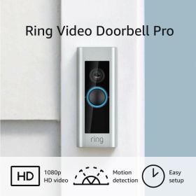 Ring Pro Wi-Fi Motion Activated Alerts Smart HD Video Doorbell - Wired - Refurbished