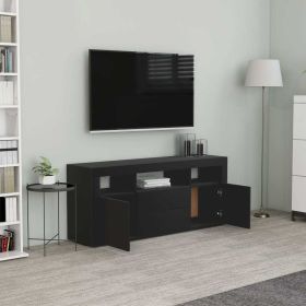 TV Cabinet Black 47.2"x11.8"x19.7" Engineered Wood