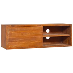 Wall-mounted TV Cabinet 35.4"x11.8"x11.8" Solid Teak Wood