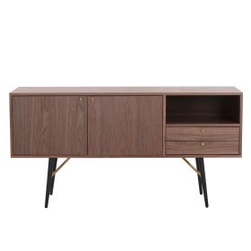 Modern Sideboard ; Buffet Cabinet; Storage Cabinet; TV Stand with 2 Door and 2 drawers ; Anti-Topple Design; and Large Countertop