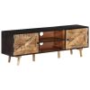 TV Cabinet 55.1"x11.8"x18.1" Rough Mango Wood and Solid Acacia Wood