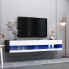 180 Wall Mounted Floating 80 TV Stand with 20 Color LEDs