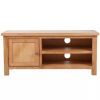 TV Cabinet Solid Oak Wood 40.6"x14.2"x18.1"