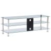 TV Stand Transparent 47.2"x15.7"x15.7" Tempered Glass