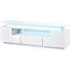 ON-TREND Modern, Stylish Functional TV stand with Color Changing LED Lights,