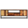 TV Cabinet 47.2"x11.8"x15.7" Solid Reclaimed Wood and Steel