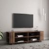 TV Stand for TVs Flat Screen Mid-Century Modern Entertainment Center