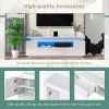 ON-TREND Modern, Stylish Functional TV stand with Color Changing LED Lights,