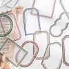 30 Pcs Vintage PET Transparent Paper Picture Frame Border Stickers for Album Journal Diary Planner Scrapbooking Supplies