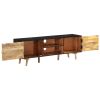 TV Cabinet 55.1"x11.8"x18.1" Rough Mango Wood and Solid Acacia Wood