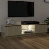 TV Cabinet with LED Lights Sonoma Oak 55.1"x15.7"x14"