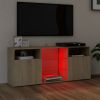 TV Cabinet with LED Lights Sonoma Oak 47.2"x11.8"x19.7"