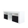 TV Stand Matte Body High Gloss Fronts with 16 Color LEDs