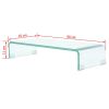 TV Stand / Monitor Riser Glass Clear 23.6"x9.8"x4.3"