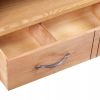 TV Cabinet with Drawer Solid Oak Wood 34.6"x16.5"x18.1"