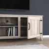 TV Stand Storage Media Console Entertainment Center With Two Doors, Grey Walnut