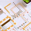 15 Pcs Orange Paper Picture Frame Stickers Phote Album Border Sticker for Journal Diary Planner Scrapbooking Supplies