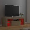 TV Cabinet with LED Lights Sonoma Oak 47.2"x13.8"x15.7"