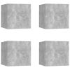 Wall Mounted TV Cabinets 4 pcs Concrete Gray 12"x11.8"x11.8"