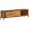 TV Cabinet Solid Mango Wood 55.1"x11.8"x15.7"