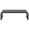 TV Stand / Monitor Riser Glass Black 15.7"x9.8"x4.3"