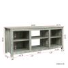 Living room TV stand furniture with 4 storage compartments and 1 shelf cabinet