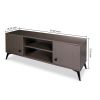 Mid-Century Modern TV Stand for up to 58 inch TV Television Stands with Cabinet Wood Storage TV Console Table, Retro Media Entertainment Center for Li