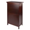 Wood Chablis 20-Bottle Display Wine Cabinet, Walnut Finish