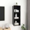 Wall-mounted TV Cabinet High Gloss Black 14.6"x14.6"x42.1" Engineered Wood