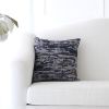 Decorative Blue and Beige Chenille Throw Pillow