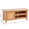 TV Cabinet Solid Oak Wood 40.6"x14.2"x18.1"