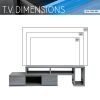 Techni Mobili Adjustable TV Stand Console for TV\'s Up to 65"