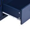 U-Can TV Stand for TV up to 68 in with 2 Doors and 2 Drawers Open Style Cabinet, Sideboard for Living room, Navy