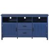 TV Stand for TV up to 68 in with 2 Doors and 2 Drawers Open Style