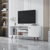 TV Stand Use in Living Room Furniture with 1 storage and 2 shelves Cabinet