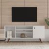 TV Stand Use in Living Room Furniture with 1 storage and 2 shelves Cabinet