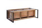 60 inch Reclaimed wood Media TV Console table with 3 Drarwer, Open Shelf,