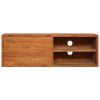 Wall-mounted TV Cabinet 35.4"x11.8"x11.8" Solid Teak Wood