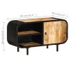 TV Cabinet 35.4"x11.8"x18.9" Rough Mango Wood